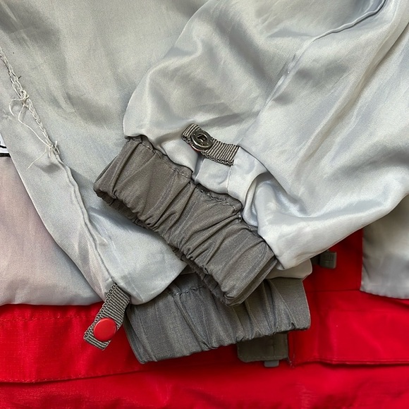 EDDIE BAUER Kids Boys Red Gray Hooded Zip Up Jacket Size XS 5/6 Lightweight - Picture 7 of 9